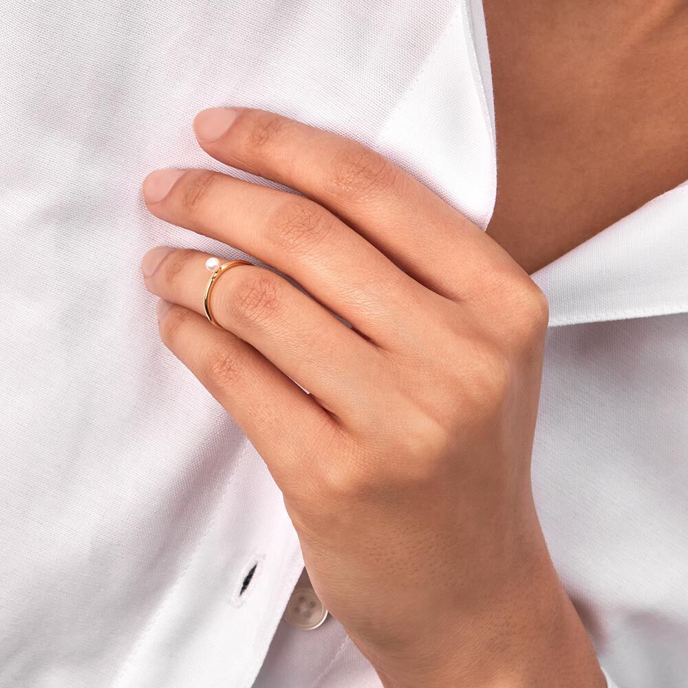 Anillo fino TOUJOURS - Perla / Oro - Anillos  | Agatha