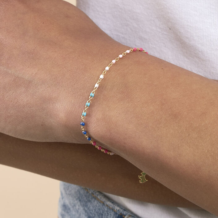 Pulsera de cadena SMARTY - Azul / Rosa - Pulseras  | Agatha