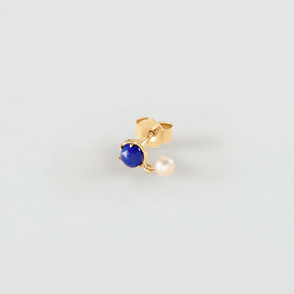 Pendiente corto individual PIEDRAS NATURALES MIX & MATCH - Lapislazuli Azul - Piercings  | Agatha
