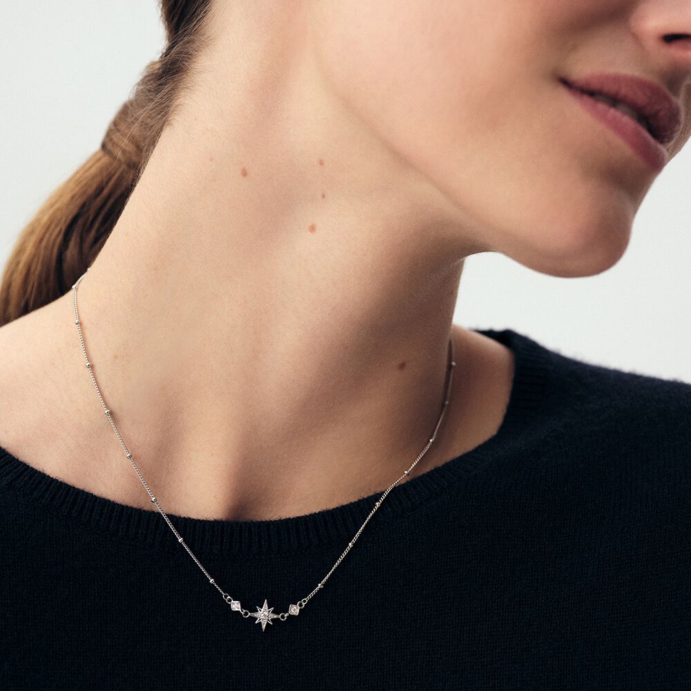 Collar midi NEC7OURSE - Cristal / Plateado - Collar de fantasía  | Agatha