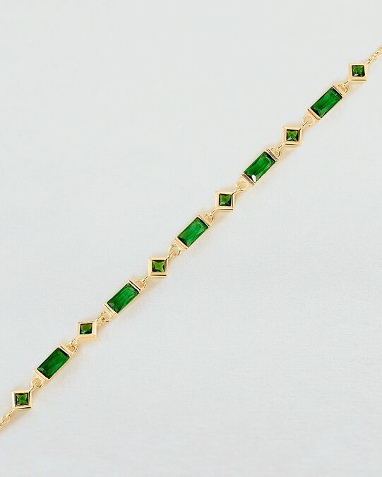 Pulsera de cadena JANET - Verde / Dorado - Pulsera de cadena  | Agatha Pulsera de cadena JANET - Verde / Dorado - Pulsera de cadena  | Agatha