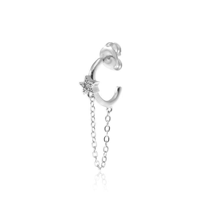 Piercing mini CHAINSTA - Cristal / Plateado - Piercings  | Agatha