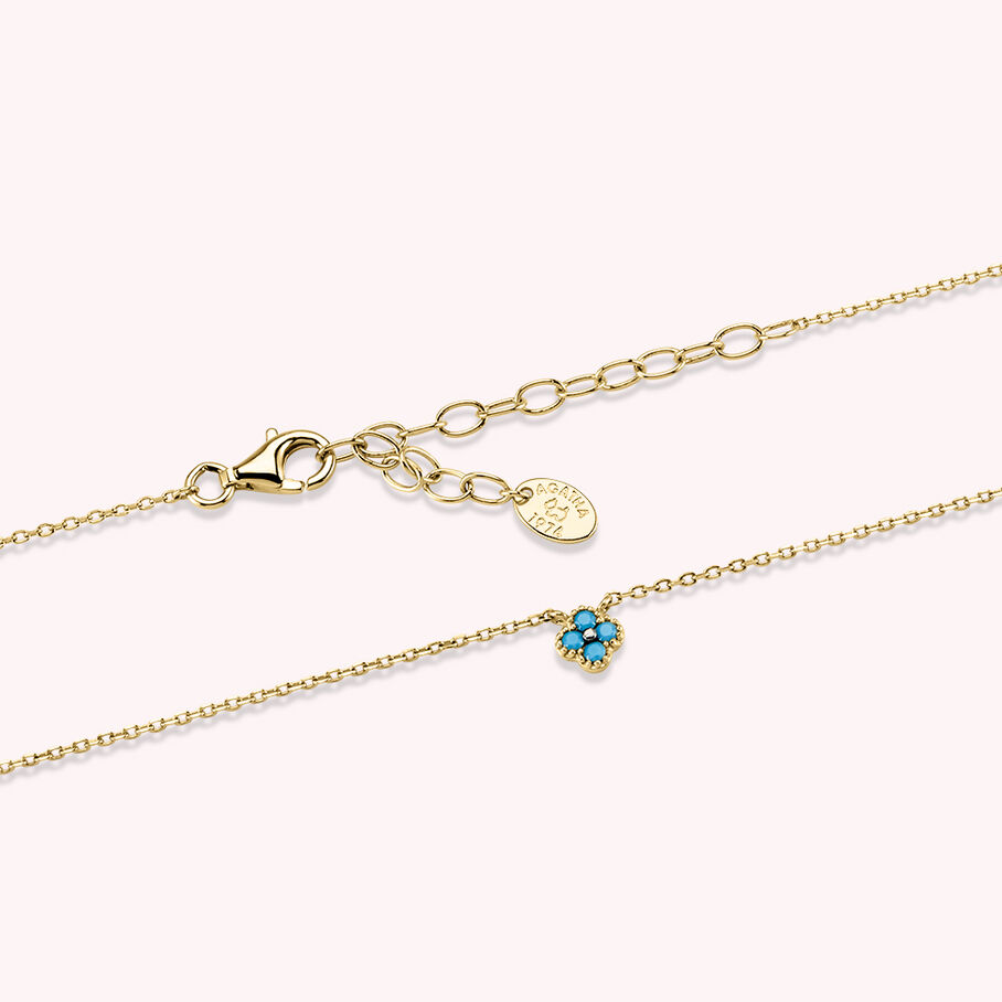 Collar corto BELOVED - Turquesa / Oro - Collares  | Agatha