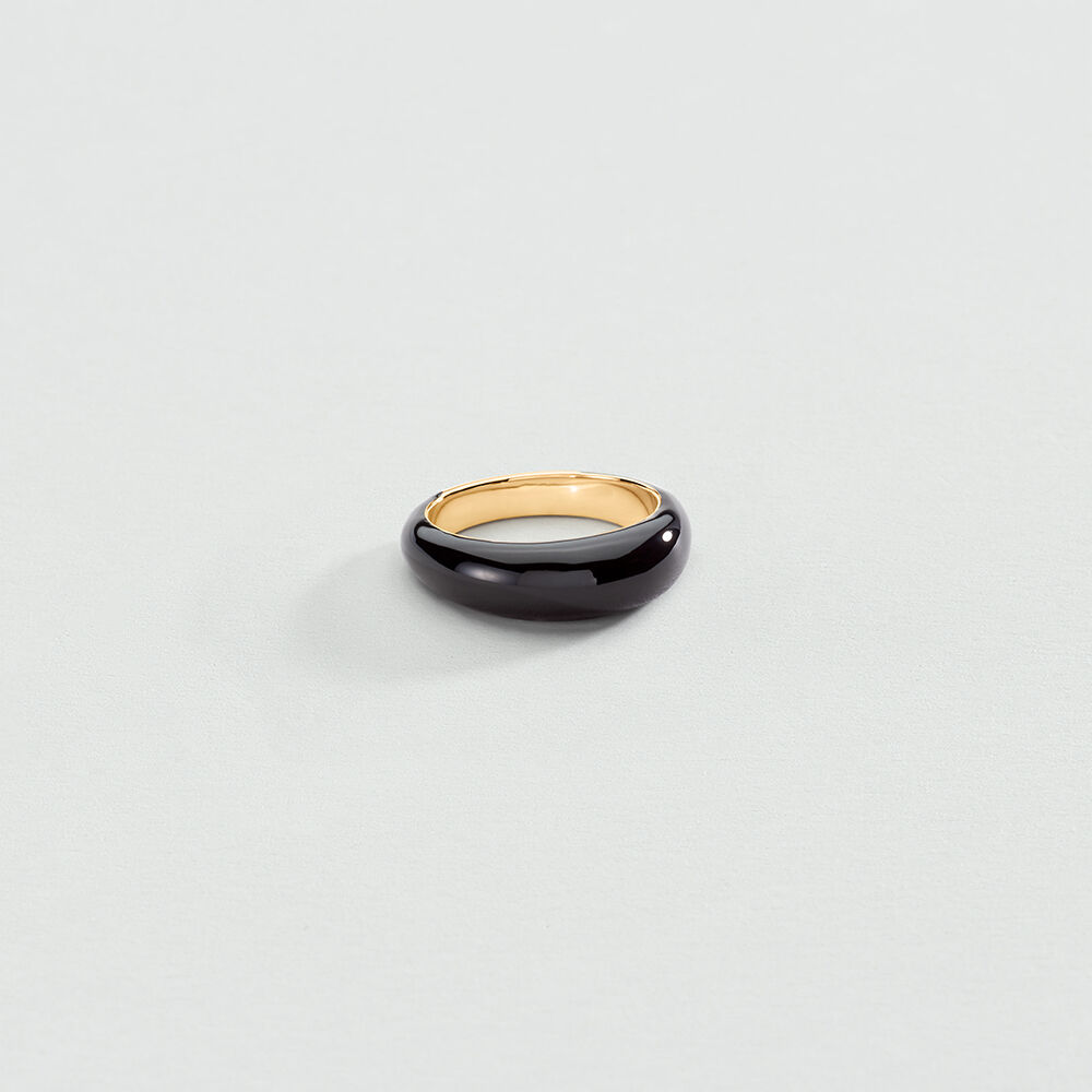 Anillo fino LEO - Negro / Oro - Anillos  | Agatha
