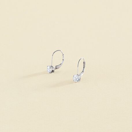Pendientes largos SOL - Cristal / Plateado - Pendientes  | Agatha