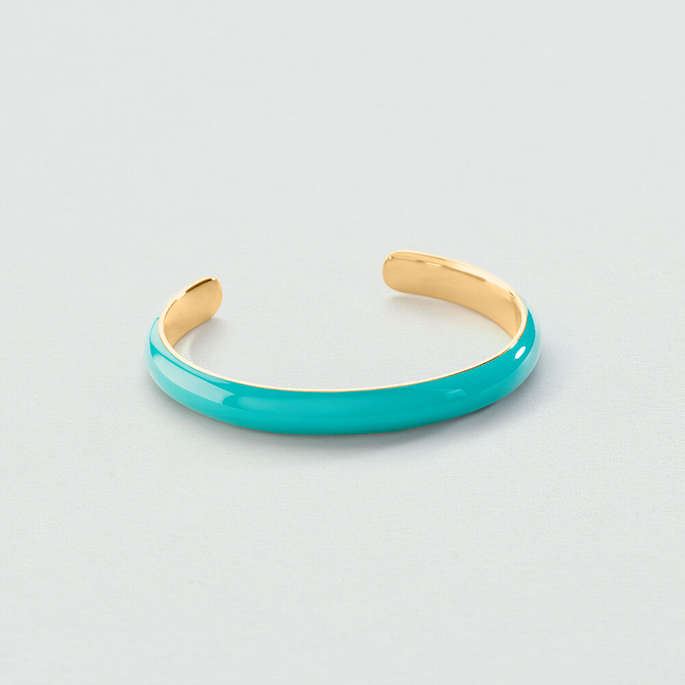 Pulsera r&iacute;gida LEO - Turquesa / Oro - Pulsera r&iacute;gida  | Agatha