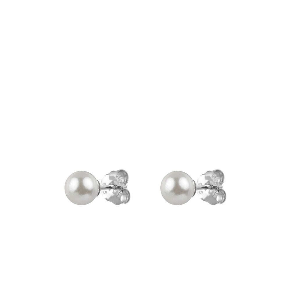 Pendientes cortos PERLAS - Perla / Plata - Pendientes cortos  | Agatha