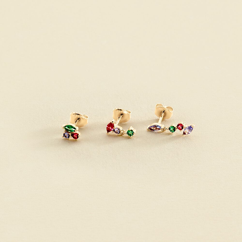 Piercing mini AMAS - Multicolor / Oro - Piercings  | Agatha