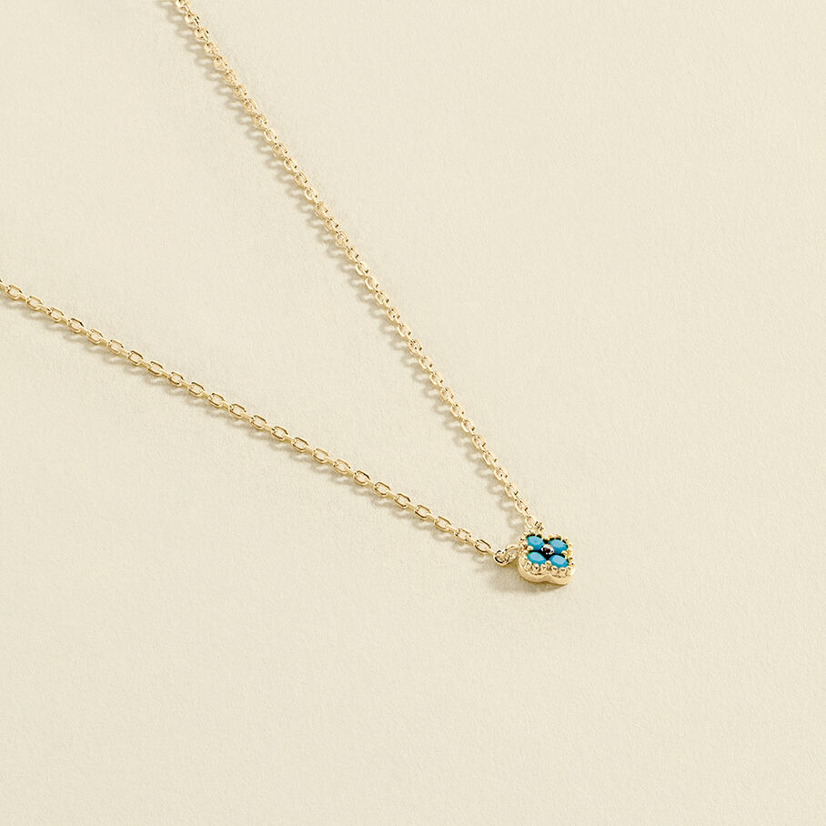 Collar corto BELOVED - Turquesa / Oro - Collares  | Agatha