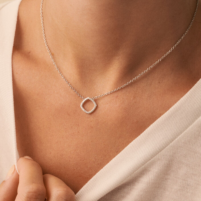 Collar corto SISSI - Cristal / Plateado - Collares  | Agatha