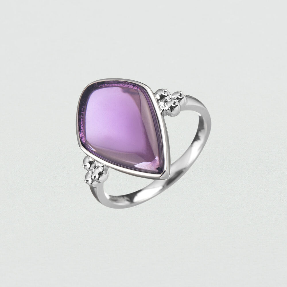 Anillo fino MOON - Amatista / Plata - Outlet  | Agatha