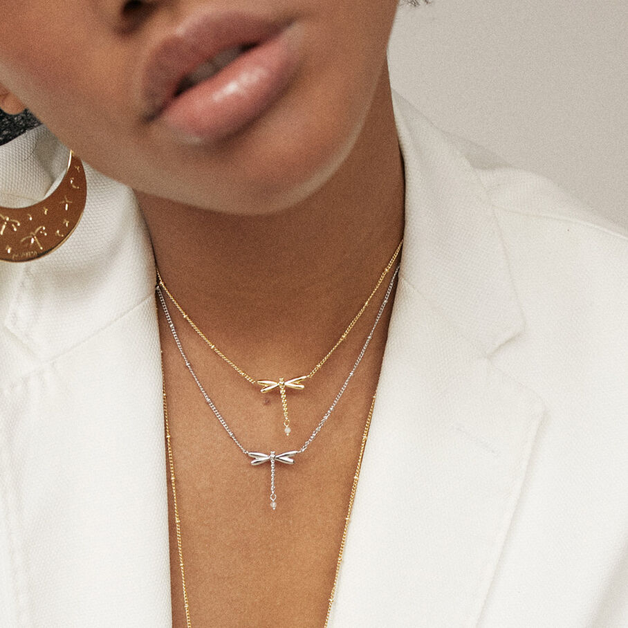 Collar corto DRAGONFLY - Plateado - Collares  | Agatha