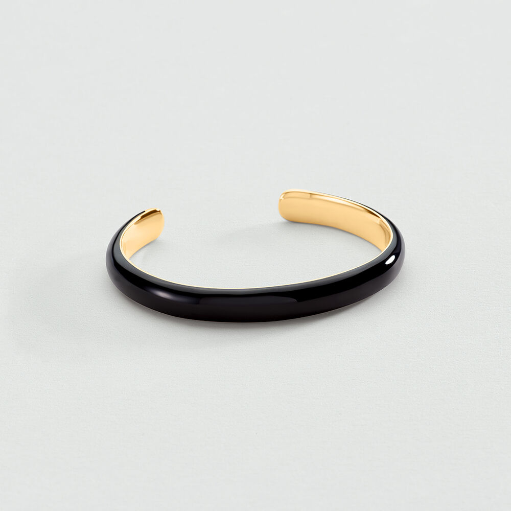 Pulsera rígida LEO - Negro / Oro - Pulsera rígida  | Agatha