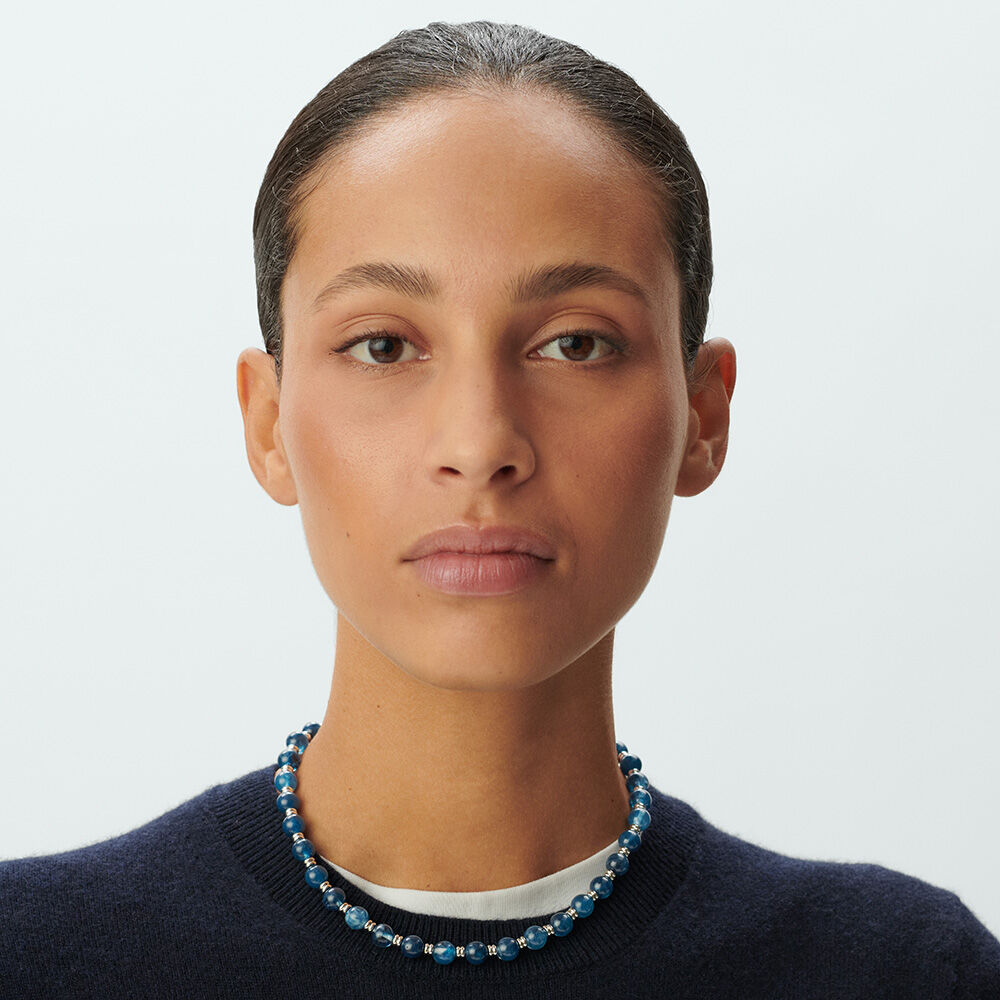 Collar corto BE - Azul / Plata - Collar corto  | Agatha