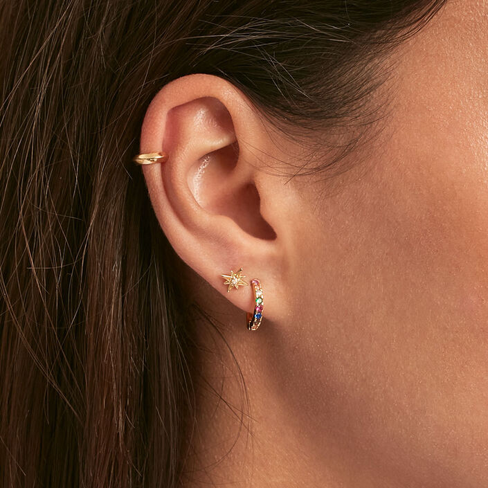 Ear cuff HOOK - Dorado - Piercings  | Agatha