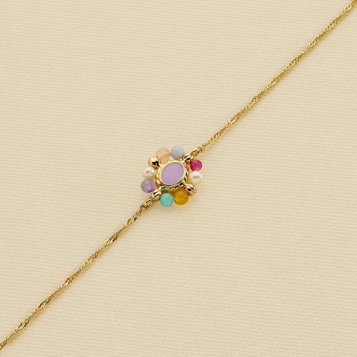 Pulsera de cadena ARLEQUIN - Multicolor / Oro - Pulseras  | Agatha