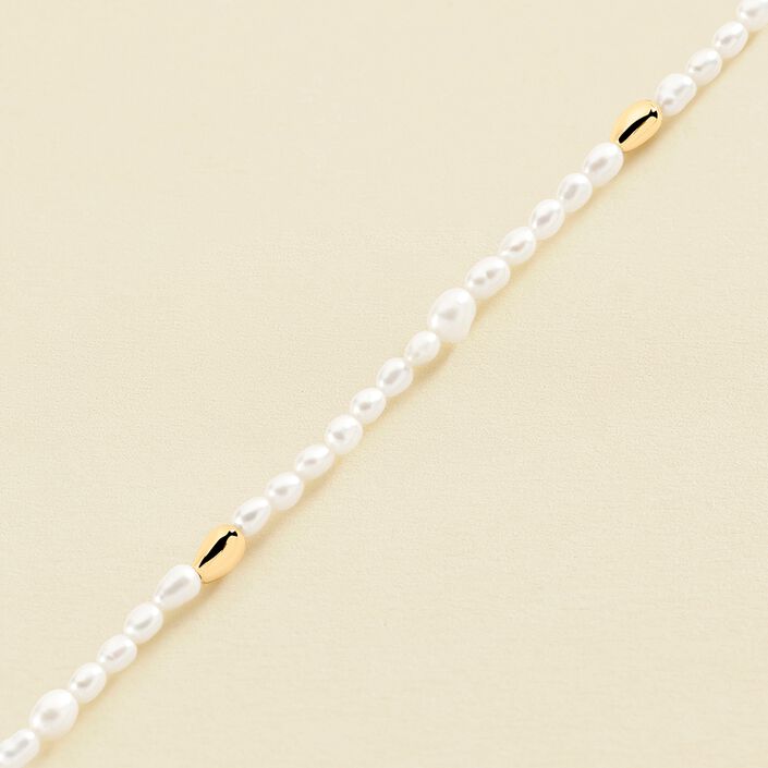 Pulsera de cadena IDYLLE - Perla / Oro - Pulseras  | Agatha