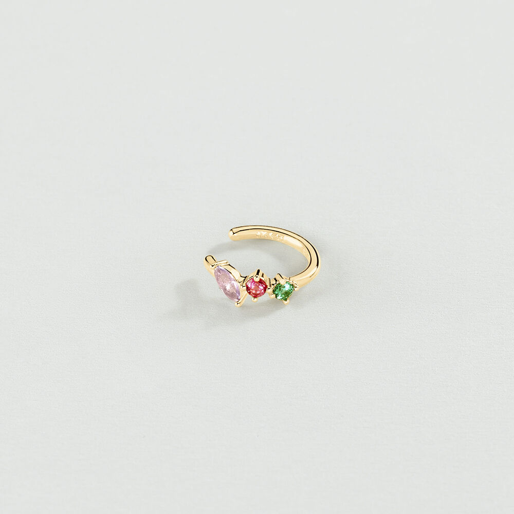Ear cuff AMAS - Multicolor / Oro - Piercings  | Agatha