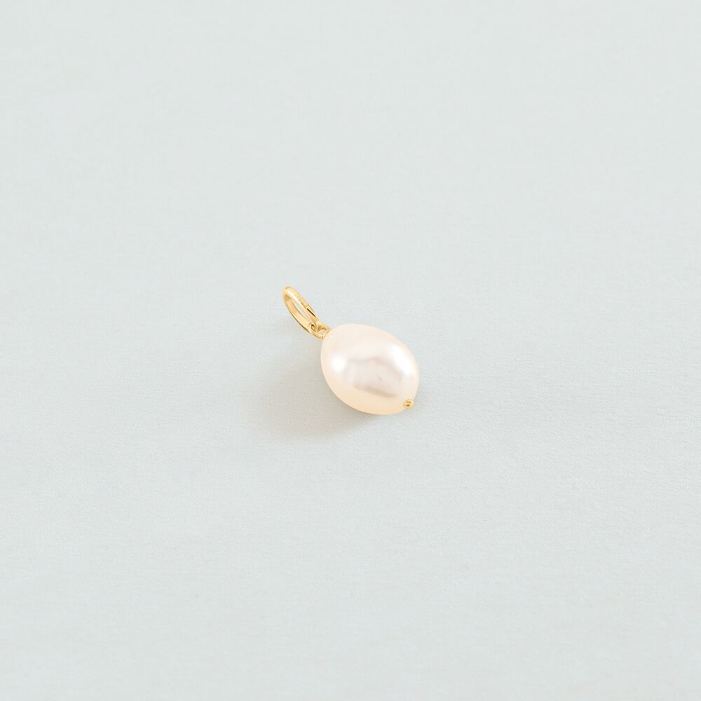Colgante PERLA - Perla / Oro - Sin piedra  | Agatha
