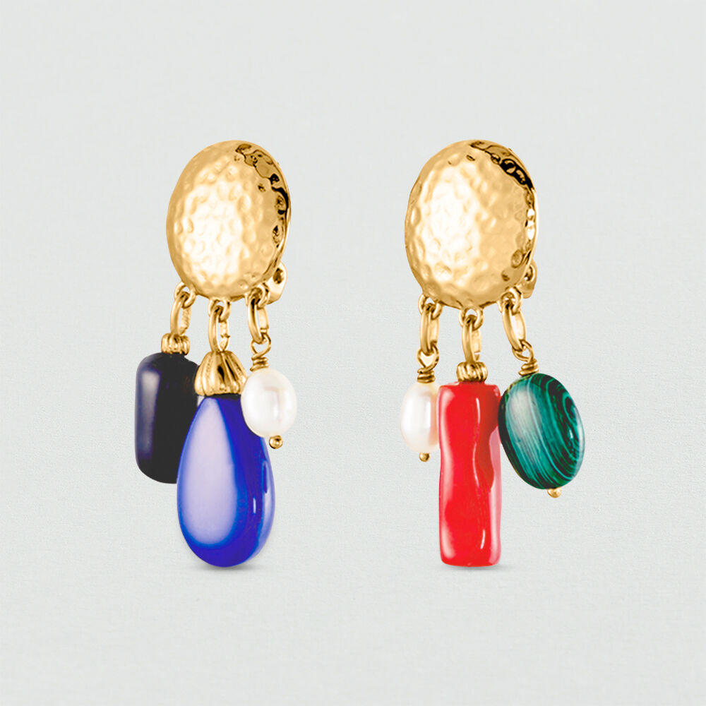 Pendientes de clip DEESSE - Multicolor / Oro - Pendientes de clip  | Agatha