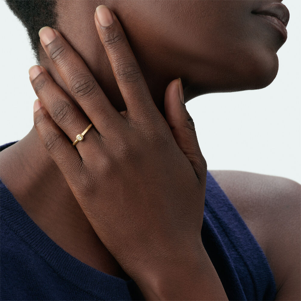 Anillo fino OD&Eacute;ON - Cristal / Dorado - Anillos  | Agatha