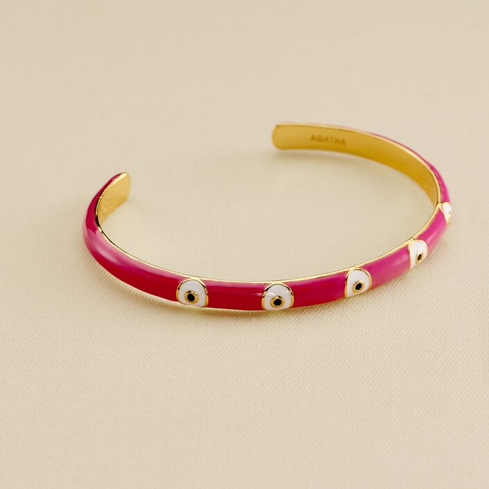 Pulsera rígida CYCLADES - Rosa / Oro - Pulseras  | Agatha