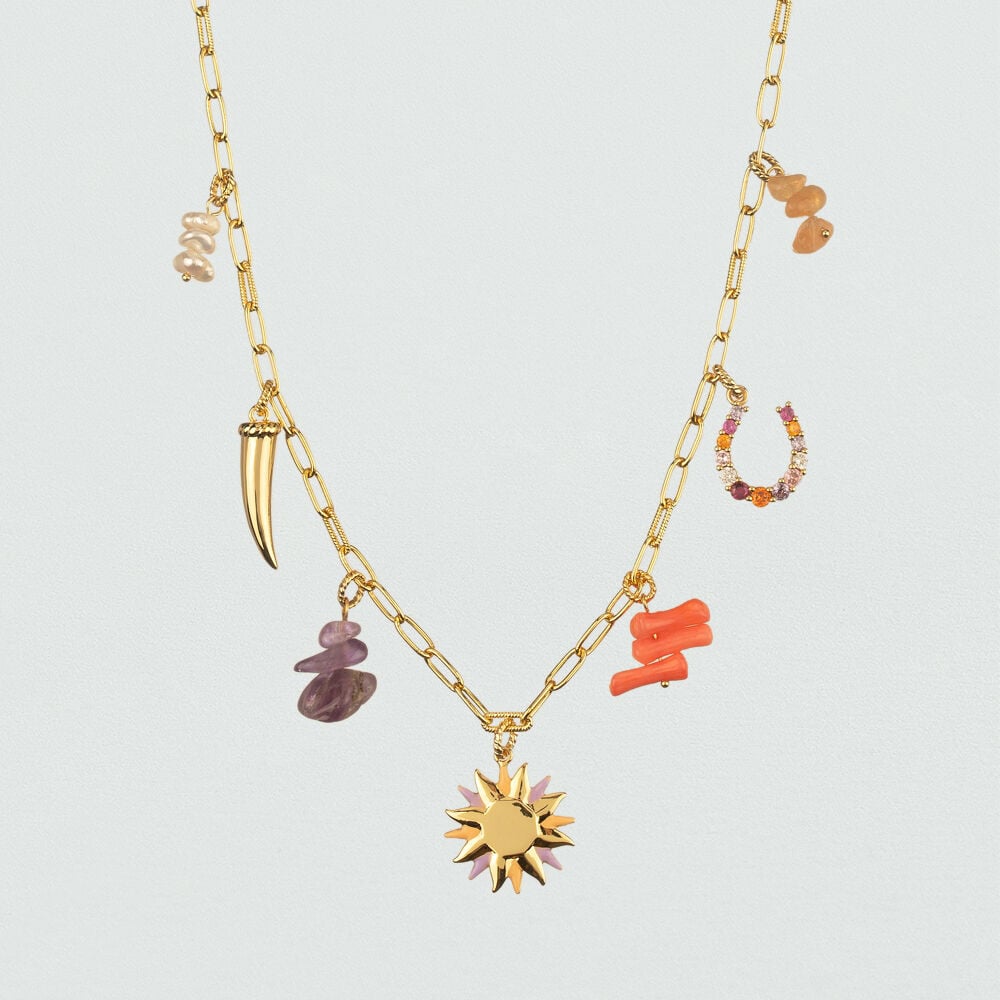 Collar corto RODEO - Multicolor / Oro - Collar corto  | Agatha