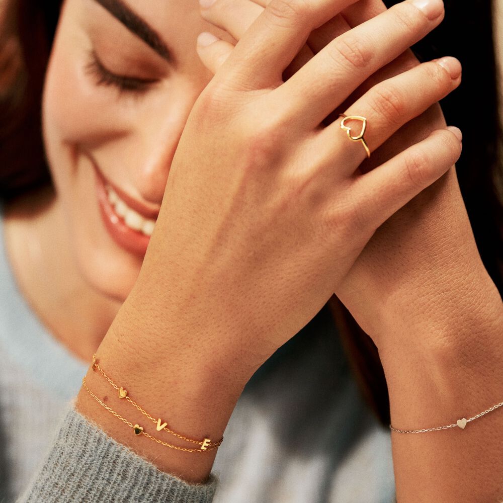 Pulsera de cadena WITH LOVE - Plata - Pulsera de cadena  | Agatha