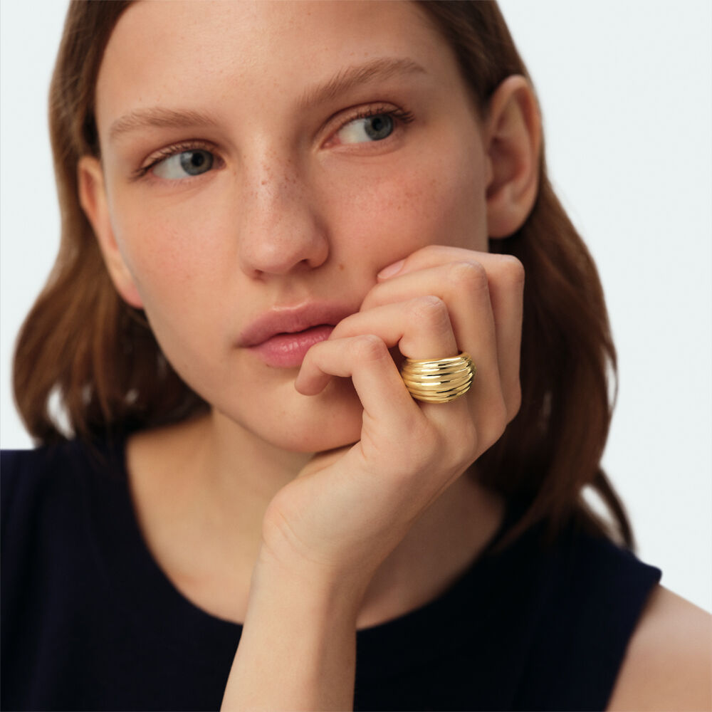Anillo ancho MADELEINE - Dorado - Anillo ancho  | Agatha