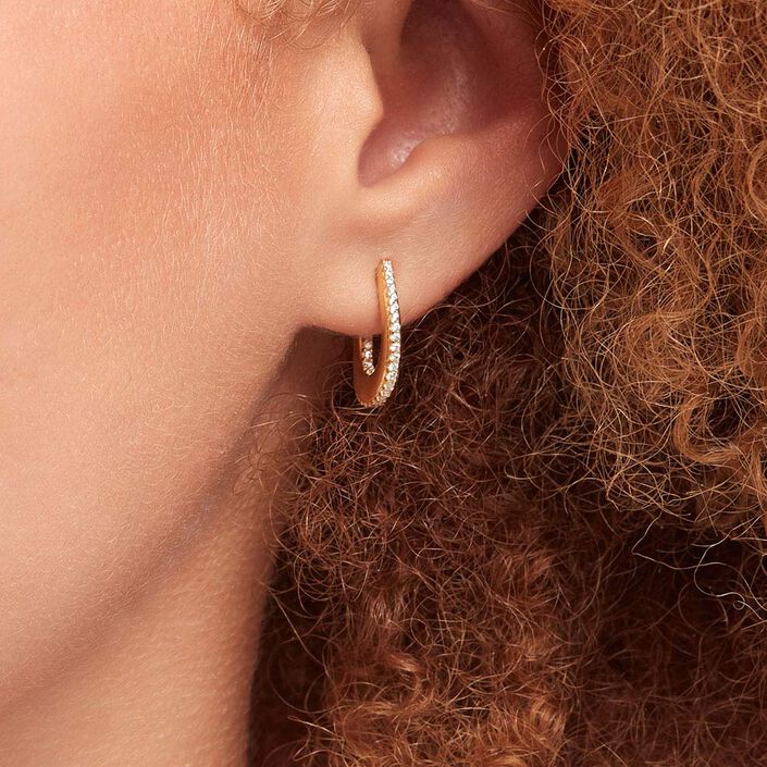 Criollas GEMINI - Cristal / Dorado - Pendientes  | Agatha