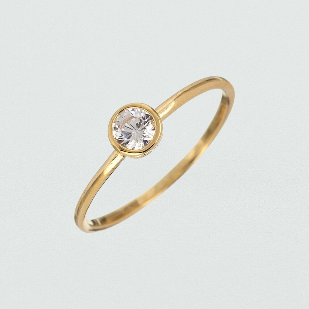 Anillo fino SERTI - Cristal / Dorado - Anillos  | Agatha