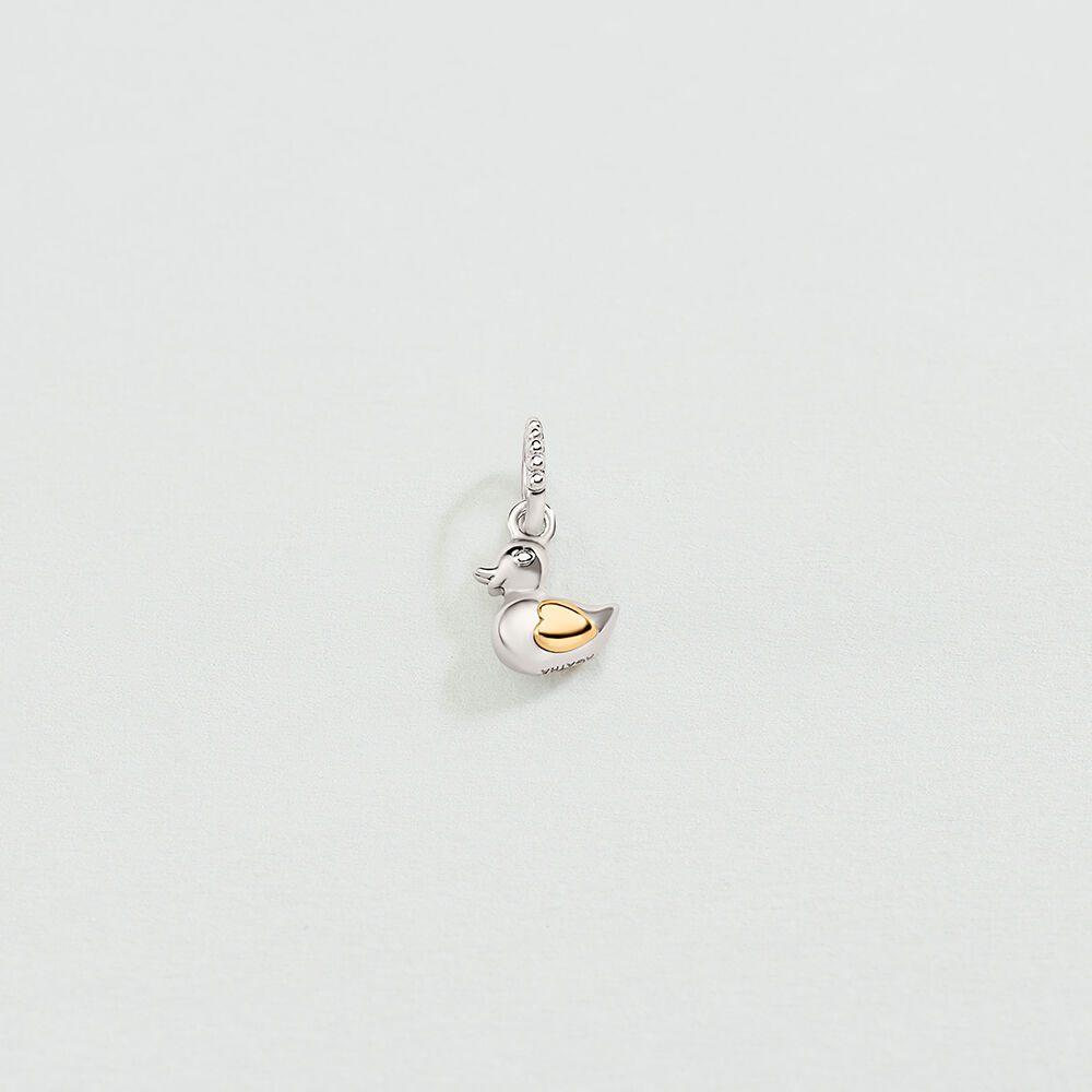 Colgante PATITO PAV&Eacute; - Cristal / Plateado - Navidad  | Agatha