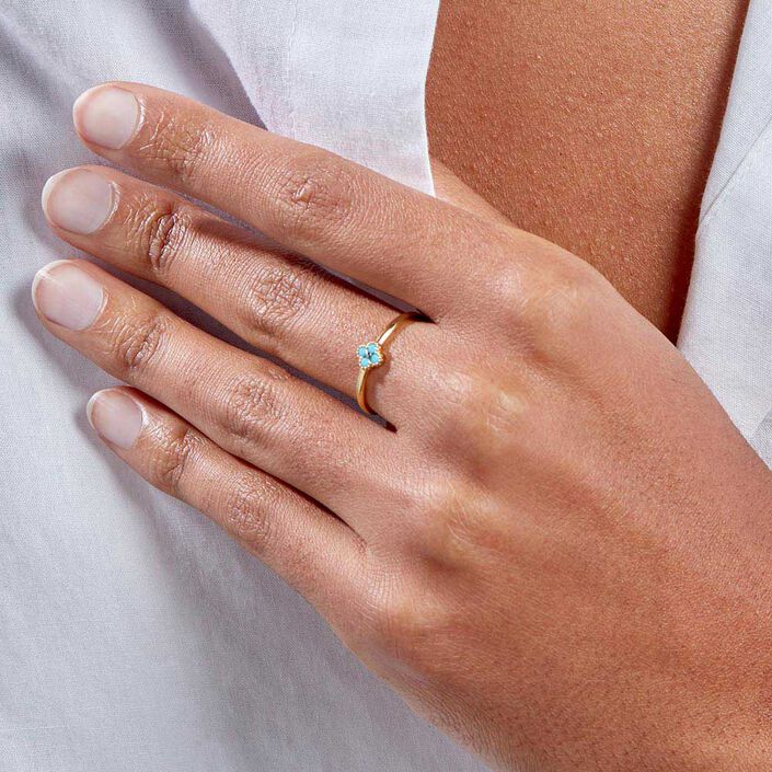 Anillo fino BELOVED - Turquesa / Oro - Anillos  | Agatha