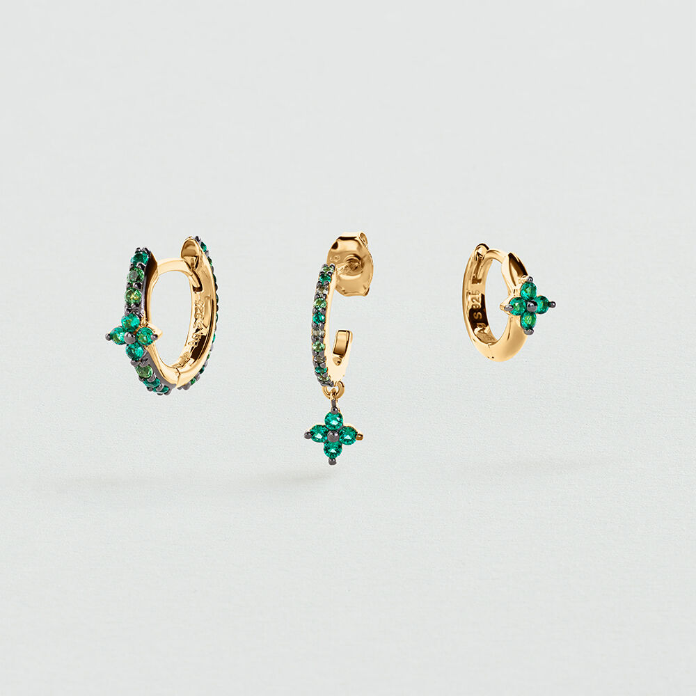 Set de pendientes MIX& MATCH - Verde / Dorado - Pendientes  | Agatha
