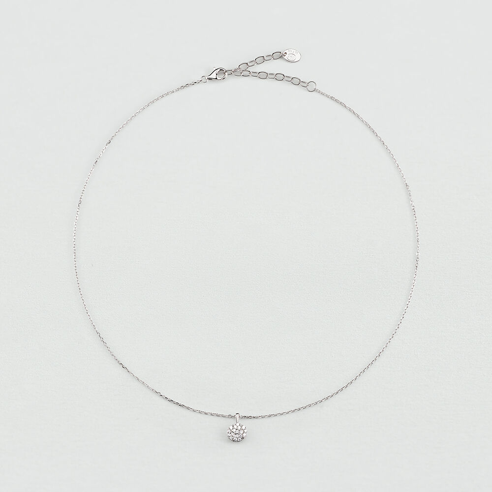 Collar corto CRYSTAL - Cristal / Plateado - Collar corto  | Agatha