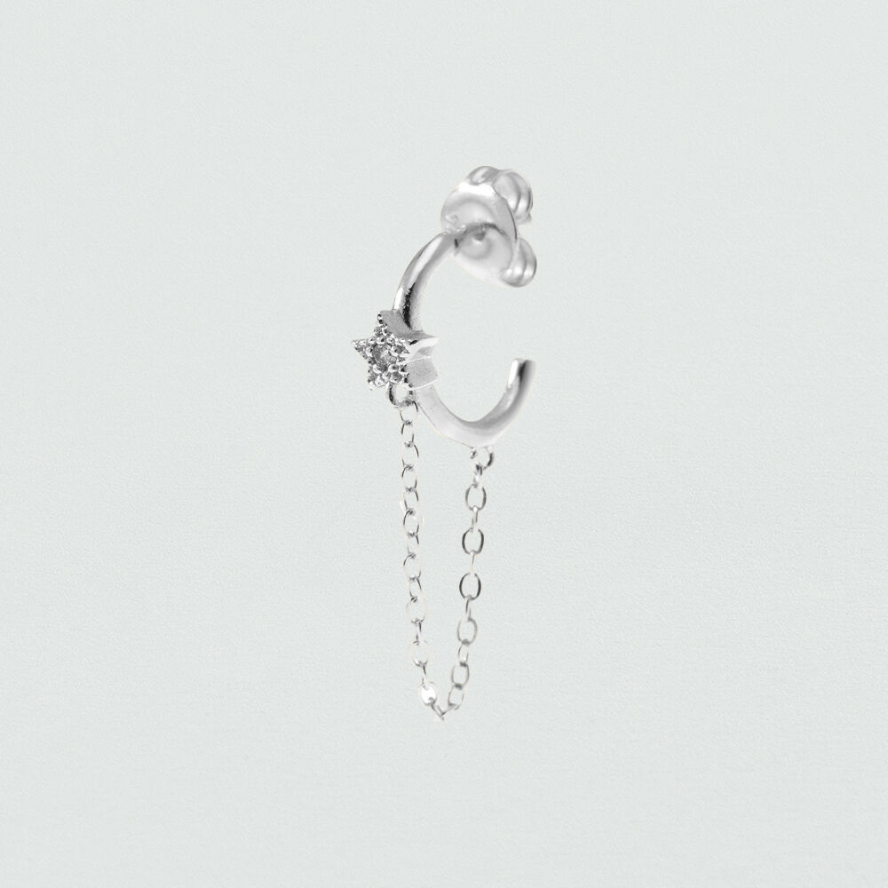 Piercing mini CHAINSTA - Cristal / Plateado - Piercings  | Agatha