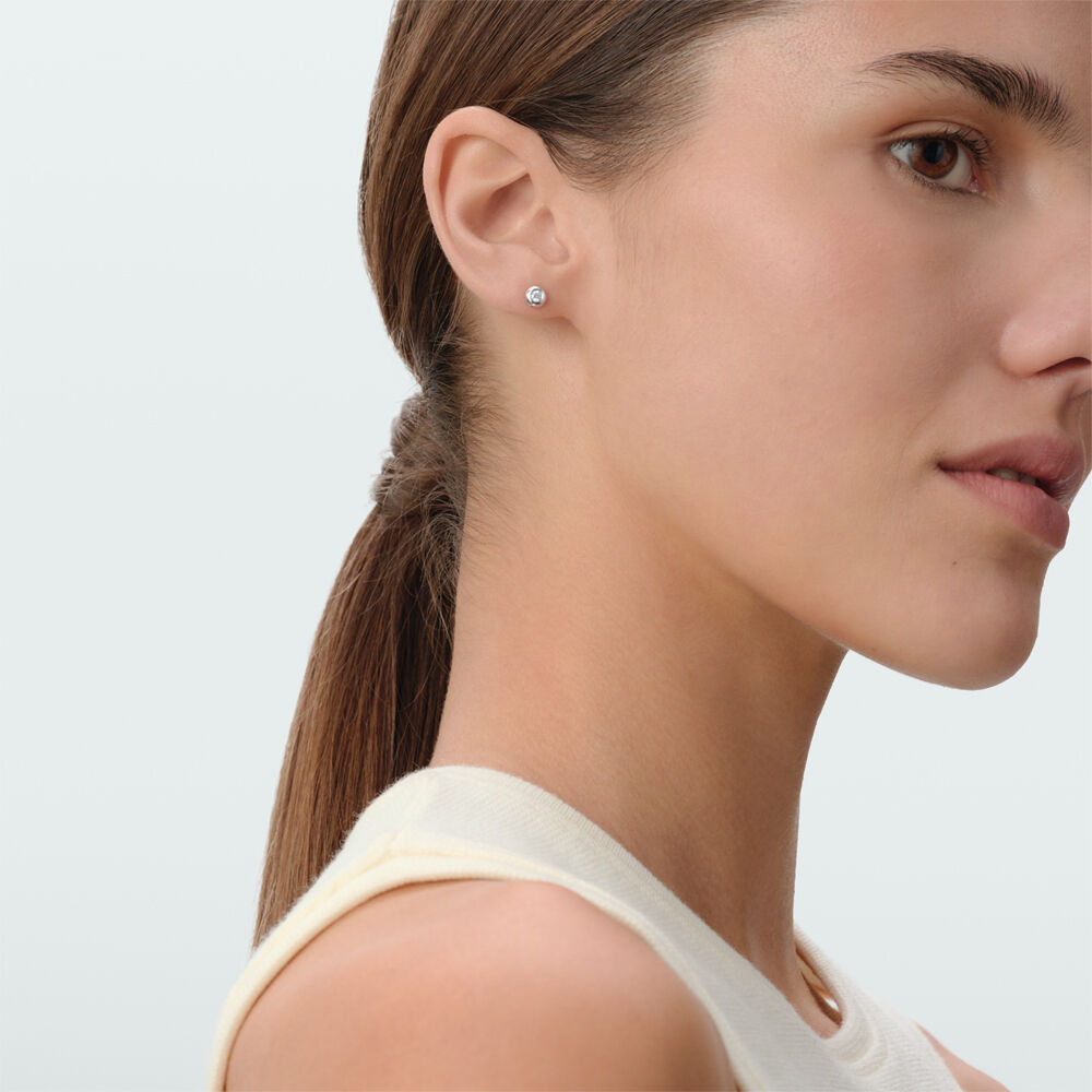 Pendientes cortos OD&Eacute;ON - Cristal / Plateado - Pendientes cortos  | Agatha