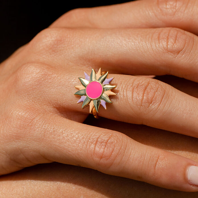 Anillo ajustable RODEO - Rosa / Oro - Anillos  | Agatha