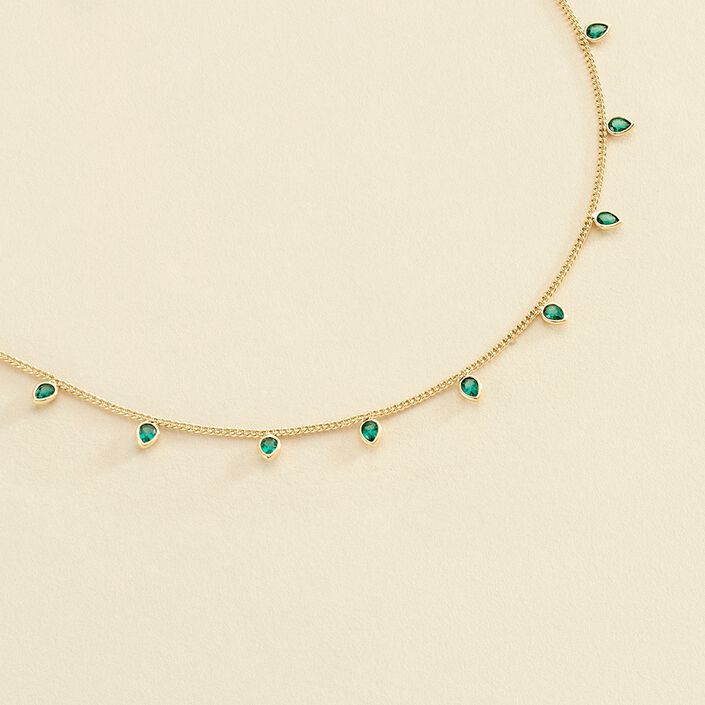 Collar corto NEITH - Verde / Dorado - Collares  | Agatha