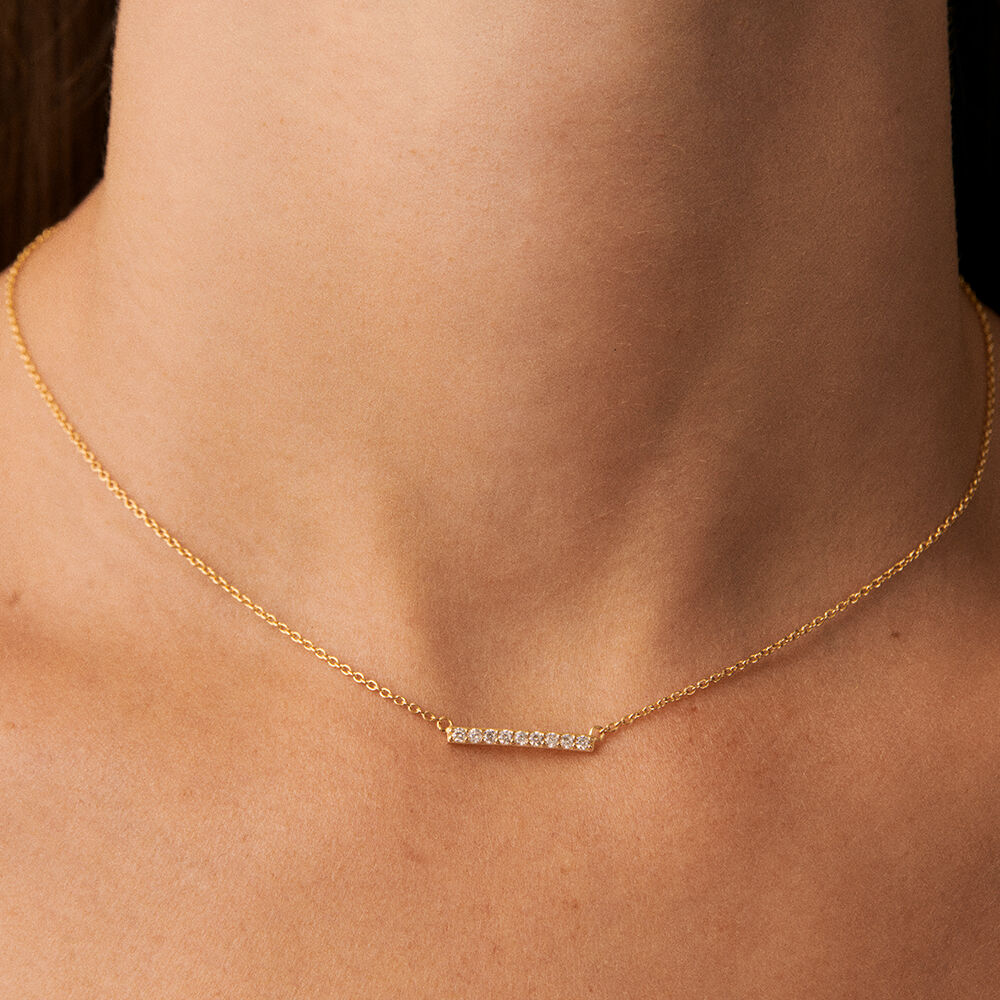 Collar corto BARSHINE - Cristal / Dorado - Collar corto  | Agatha
