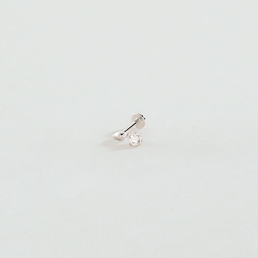 Piercing H&eacute;lix & Tragus MIX& MATCH - Cristal / Plateado - Tragus&H&eacute;lix  | Agatha