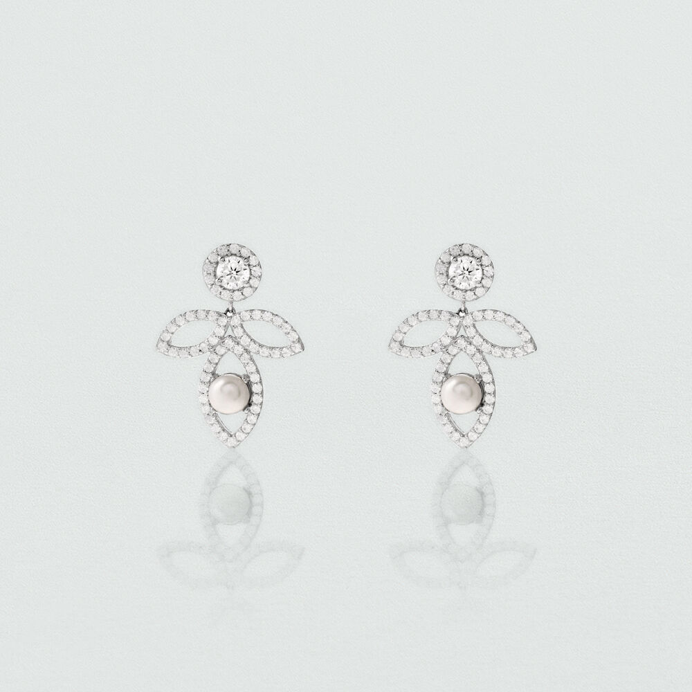 Pendientes largos LEONOR - Cristal / Plateado - Pendientes largos  | Agatha