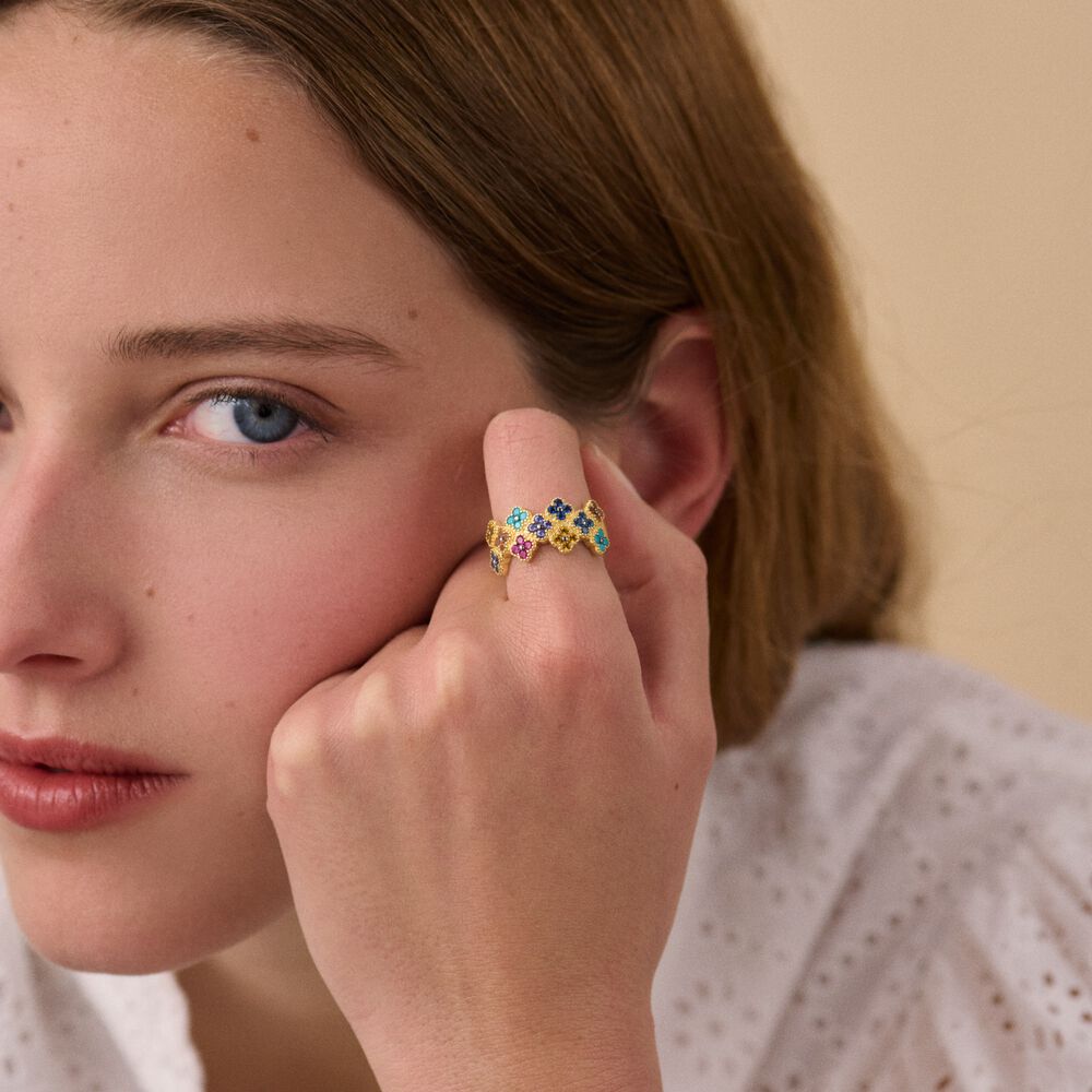 Anillo sales ancho oro