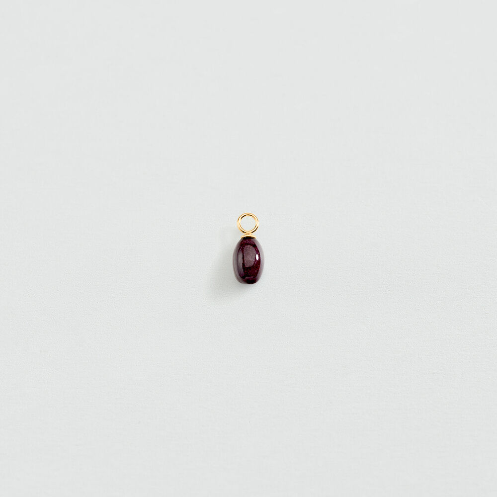 Colgante PIEDRA NATURAL - Bordeos / Dorado - Joyas  | Agatha