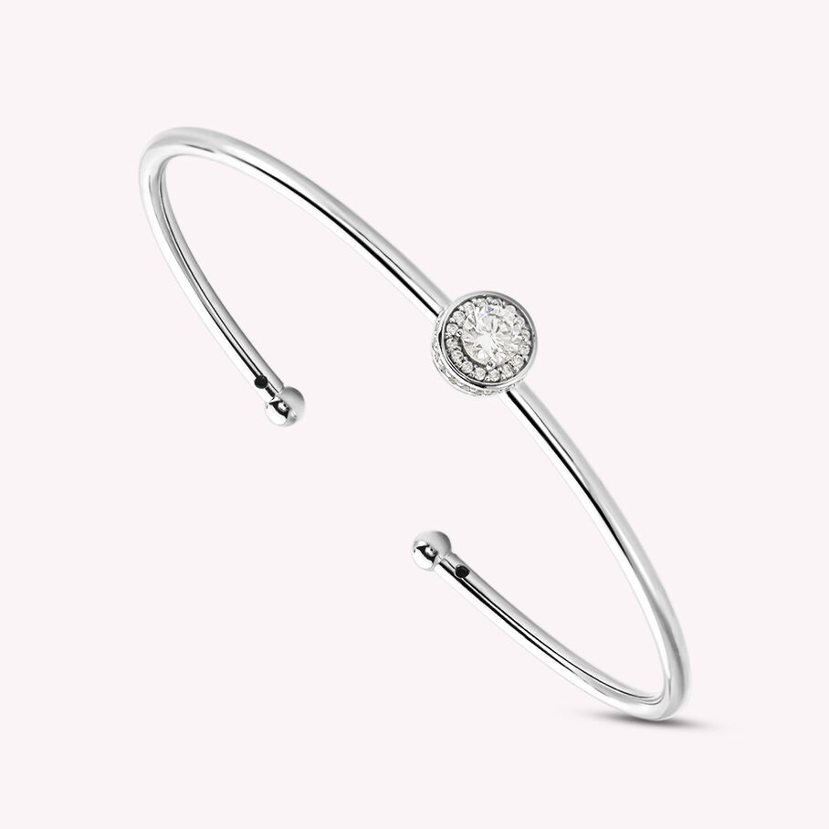 Pulsera rígida IMPERIAL - Cristal / Plateado - Pulseras  | Agatha