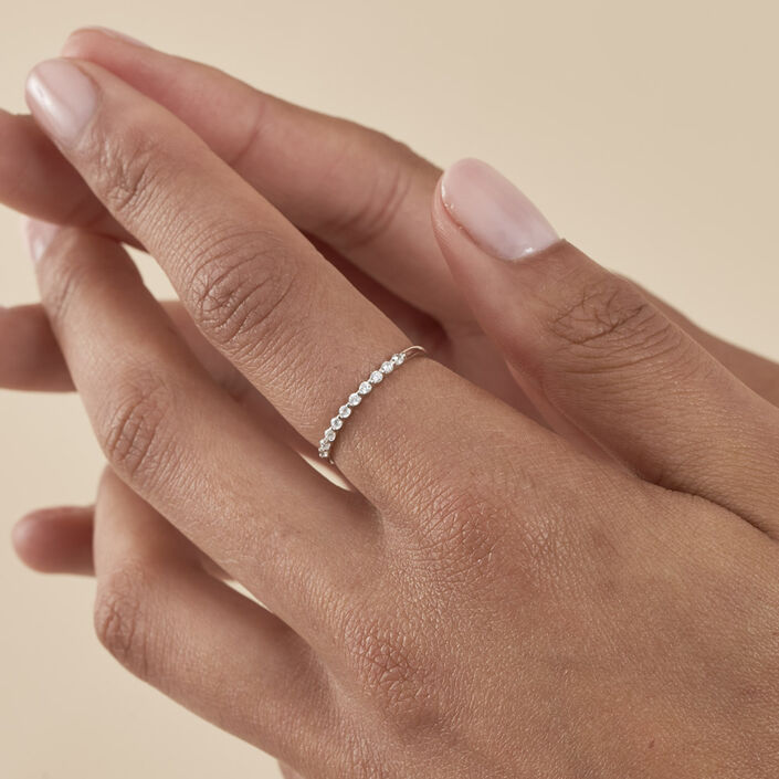 Anillo fino BELOVED - Cristal / Plateado - Anillos  | Agatha