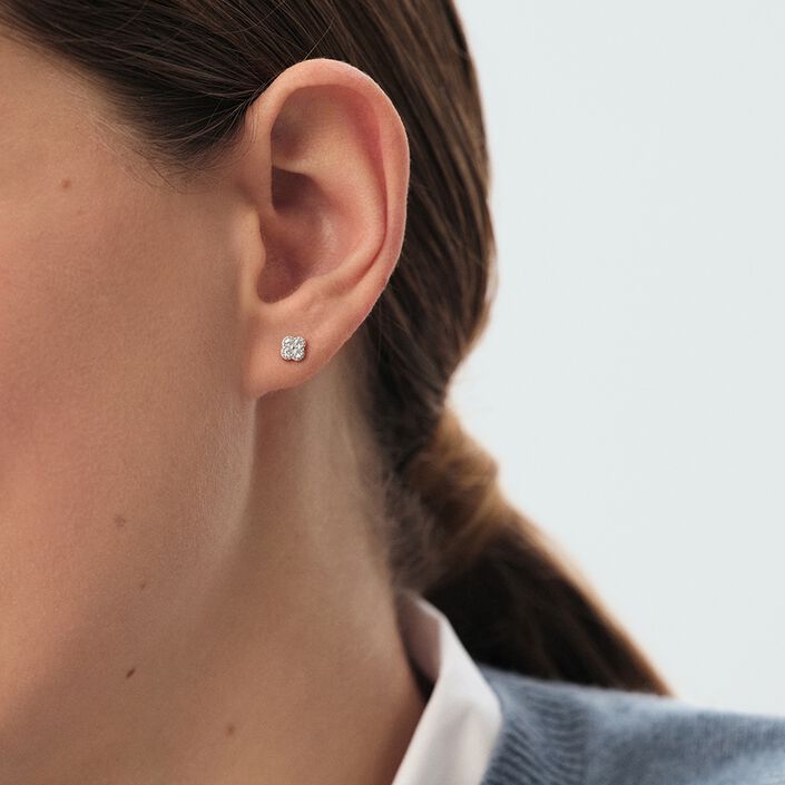Pendientes cortos BELOVED - Cristal / Plateado - Pendientes  | Agatha