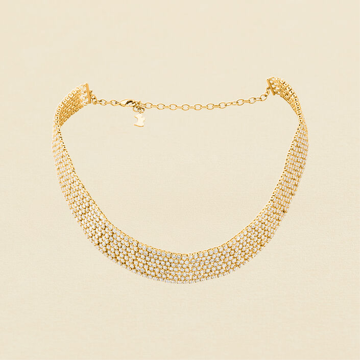 Chocker BERENICE - Cristal / Dorado - Collares  | Agatha