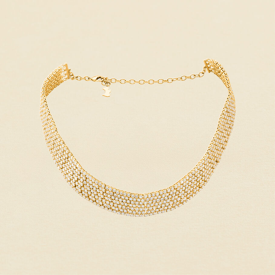 Chocker BERENICE - Cristal / Oro - Collares  | Agatha