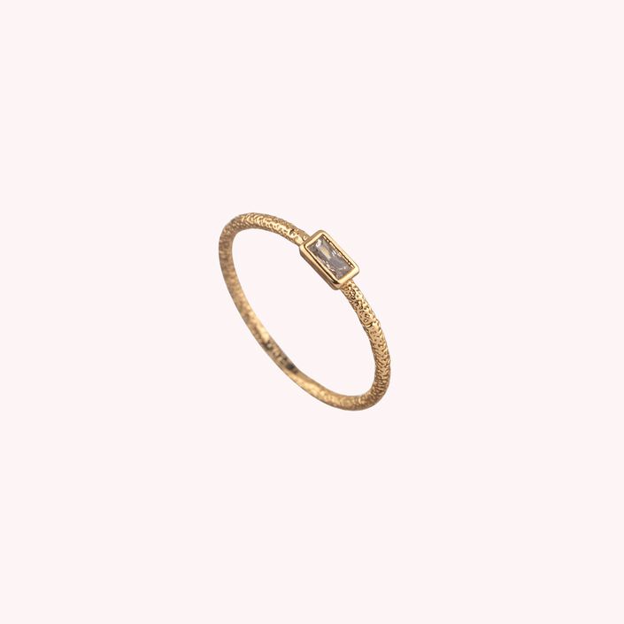 Anillo fino CLEOPATR - Cristal / Oro - Anillos  | Agatha